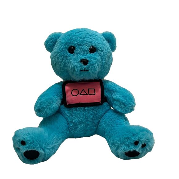 Squid Game: The Challenge Blue Teddy Bear Sitting Plush SEGA-Netflix 12" Toy - Picture 1 of 9